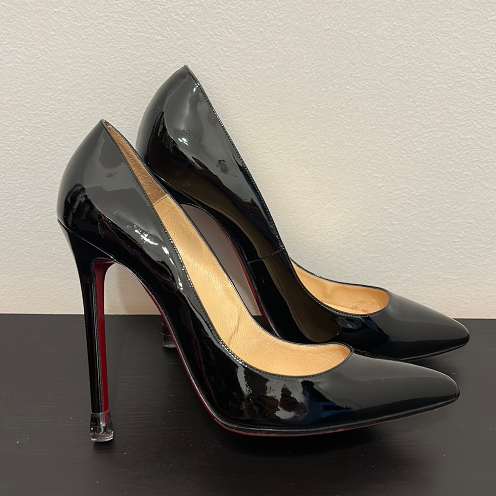 Christian Louboutin Black Patent Leather Stiletto Pumps